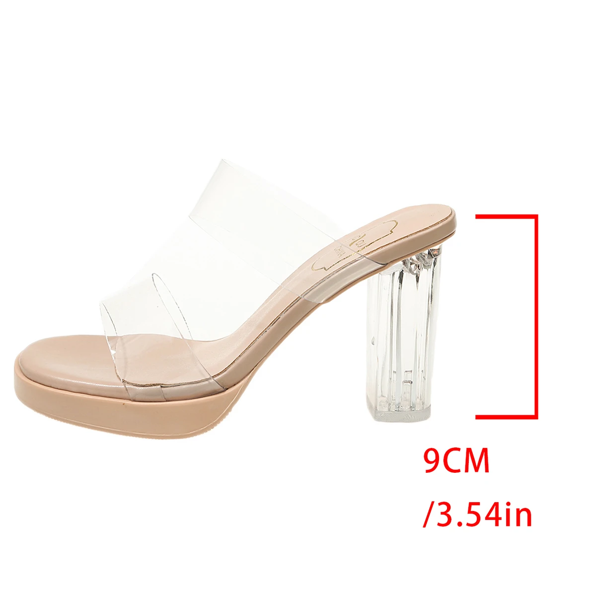 Women's High Heels 2026 Summer New Waterproof Table with A Line Not Tired Feet Thick Crystal Heel Sandals Female Shoes Sandal
