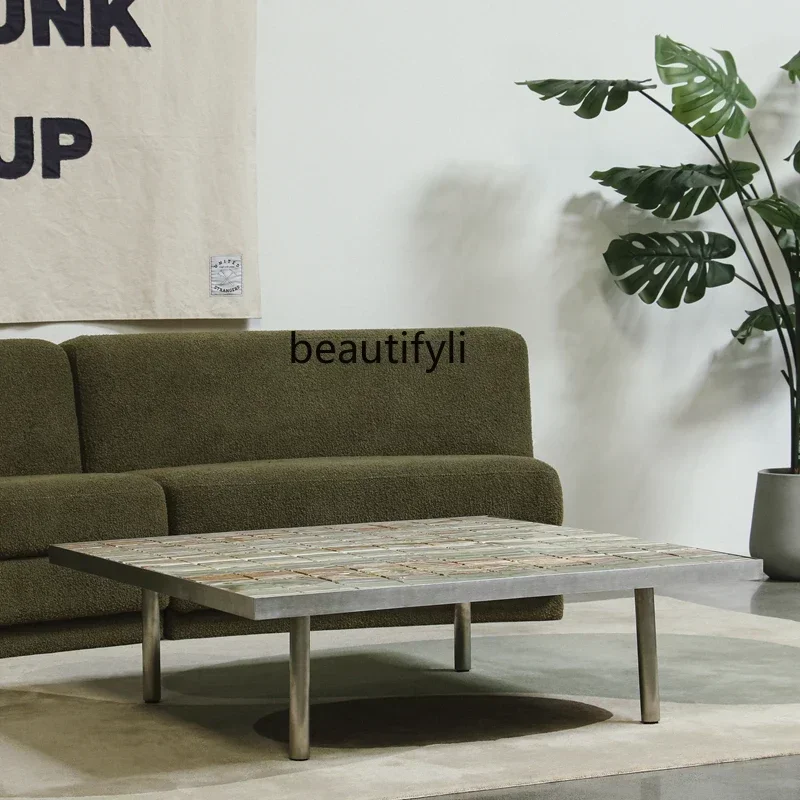 Coffee table premium marble coffee table living room retro Bauhaus coffee table