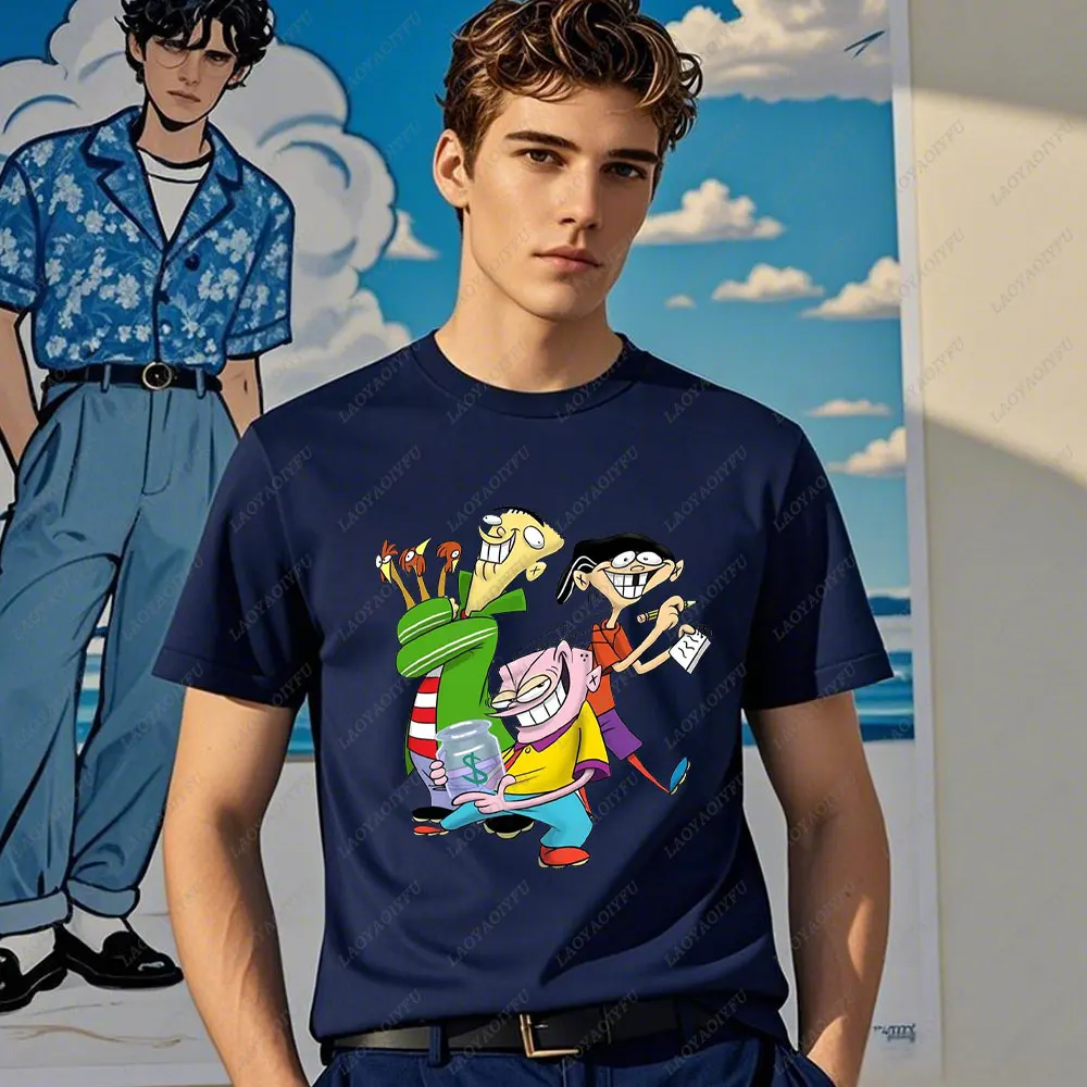 

Cartoon Network Ed, Edd N Eddy T-shirt Classic Trio Tee Cotton Tops Funny Childhood Memory Fashion Casual Summer Essential shirt