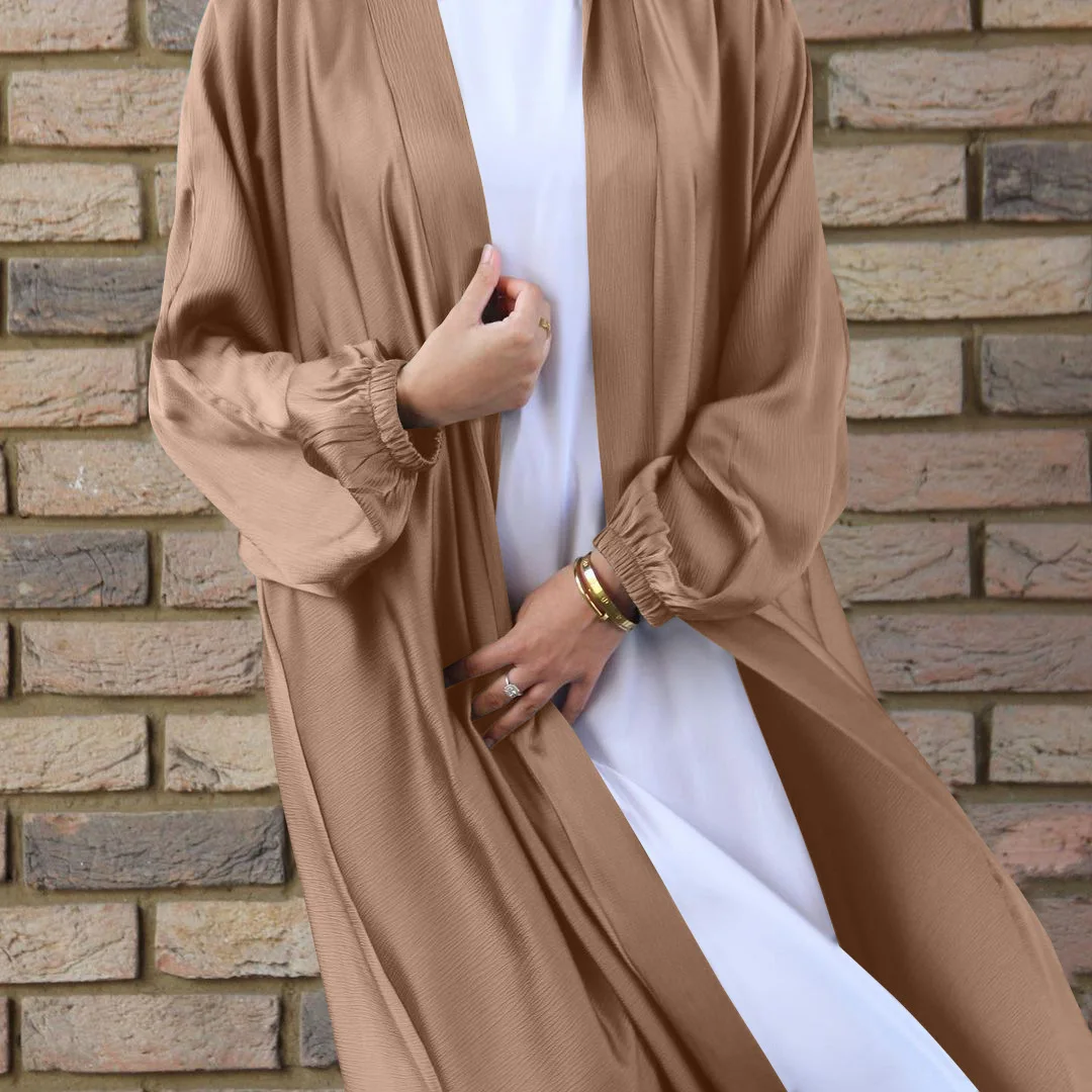 Imagem -05 - Vestido Muçulmano com Mangas Macias para Mulheres Dubai Abayas Turquia Hijab Islam Abayas com Cinto Djellaba Fêmea Eid Abaya Dubai