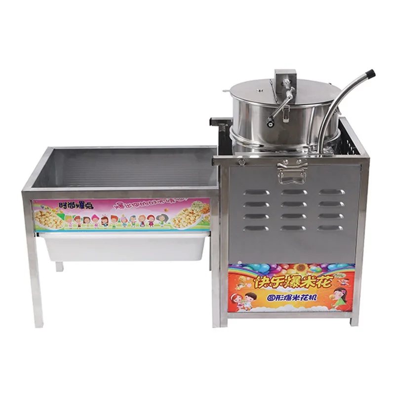 Commercial Popcorn Machine, Mini Spherical Electric Hand Crank, Cinema Snack Maker, Business Stall, Movie Night Popper