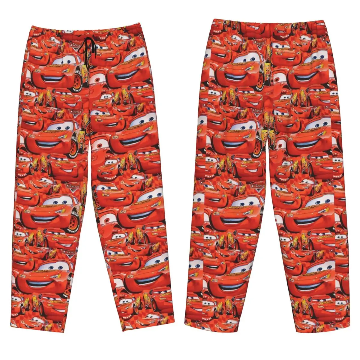 Women Sally I'm Lightning Cars Mcqueen Face Lounge Pants Cartoon Comfy Pajama Sleep Bottoms With Pockets