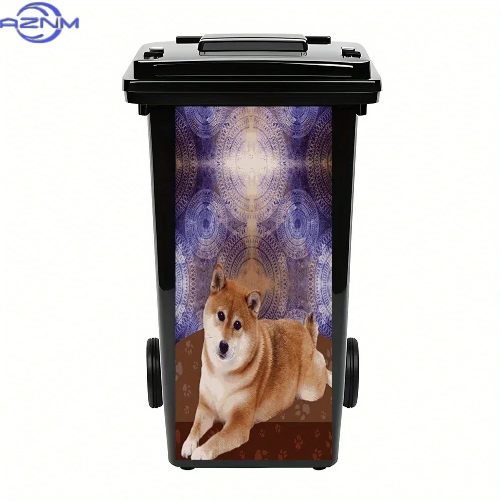 Home Dustbin DIY 2D Printed Decor Decal Pattern Ornament for Waste Bin Renovation