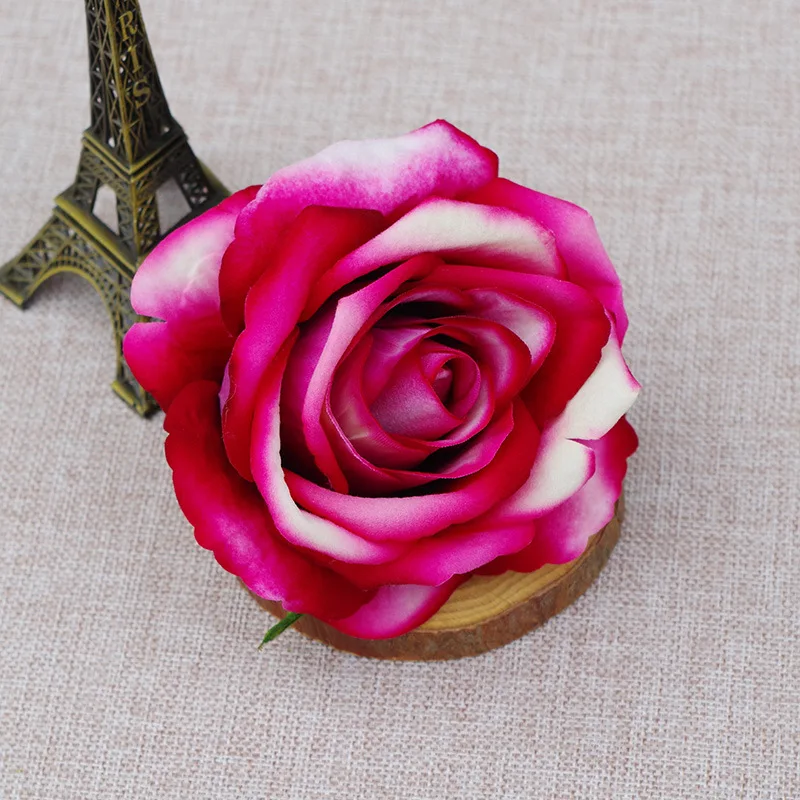 10Pc10cm Simulation Velvet Rose Head Artificial Flowers Wedding Flower Wall Background Decoration Holiday Hat Accessories Wreath