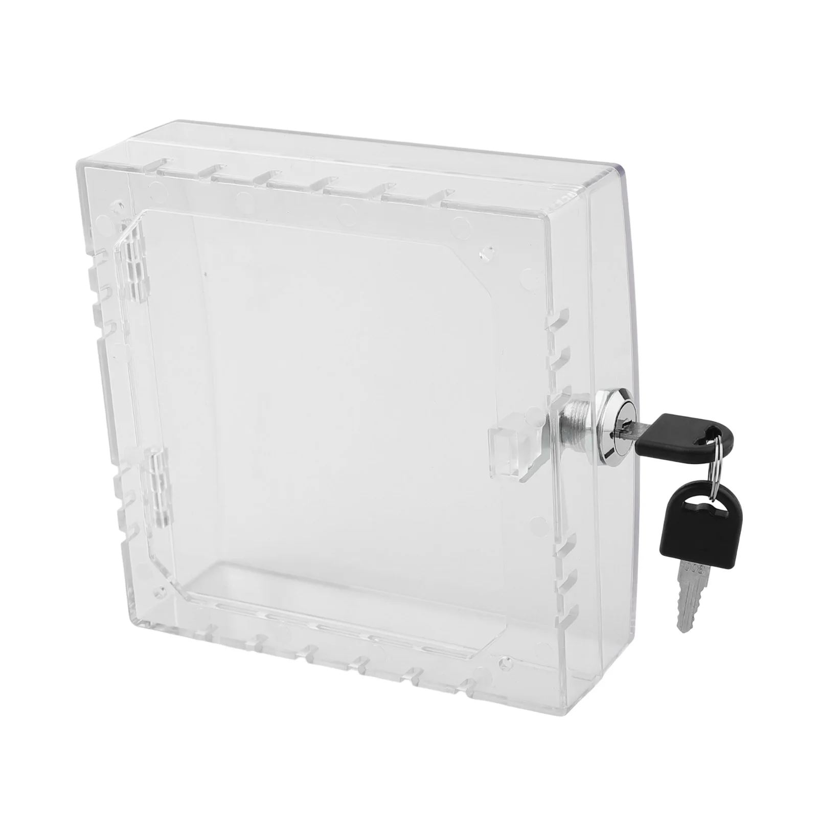 Thermostat Guard Lockable Acrylic Lock Box Cover Thermostat On Wall With 2 Keys Transparent Thermostat Protector Cover