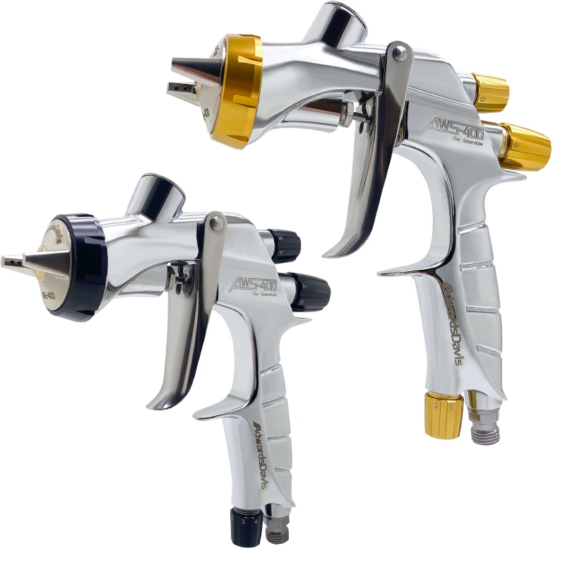1.3/1.4/1.7 AWS400 HVLP High Atomization Automotive Paint Spray Gun Plum Blossom Nozzle for Topcoat Clear Coat Water-Based Paint