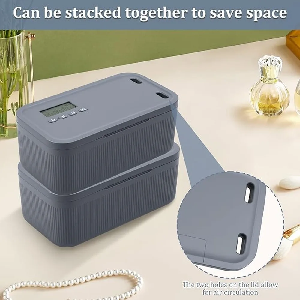 Cell Phone Lock Box With Manual Lock Mode For Timer Box Snack Container Password Access Secure