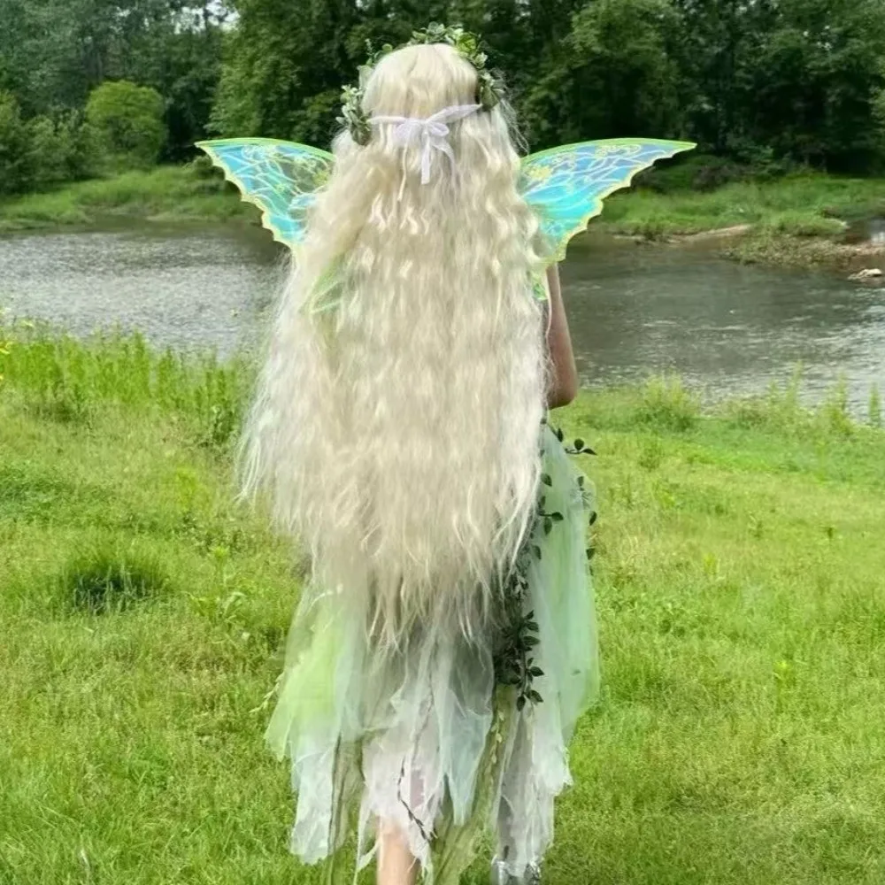 الملونة فراشة الجنية أجنحة التدرج شير مطاطا الكتف الأشرطة أجنحة قزم زي اليدوية تألق الأورجانزا تأثيري أجنحة