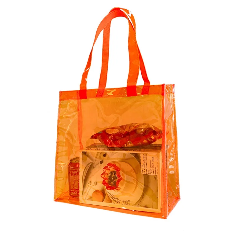 

New Large Clear Tote Bag Waterproof Sandproof Beach Travel Swimming Pool Bag Shoulder Bag Unisex Handbag Stadium Approved