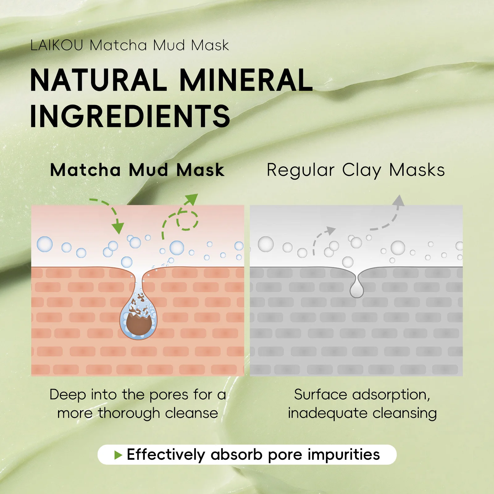 LAIKOU Matcha Groene Thee Klei - Green Tea Cleansing Clay Mask recensie en prijs