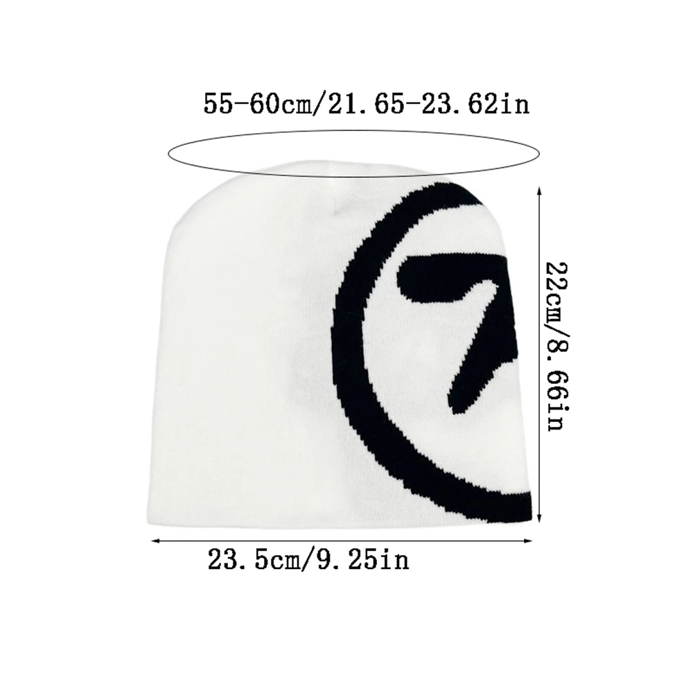 1pcs Fashion Casual Autumn Winter Cold Cap Circular Jacquard Knitted Hat Soft  Beanies Hats For Women Men Warm Outdoor