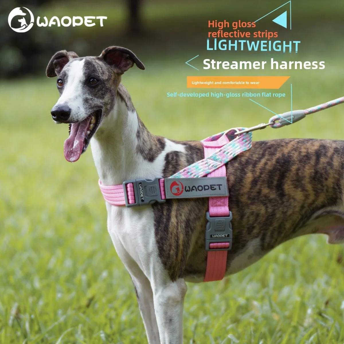 

Pet Soft Adjustable Harness Dog Highlight Reflective Strip Chest Strap at Night Nylon Dogs Collar with D Buckle Pets Accessories