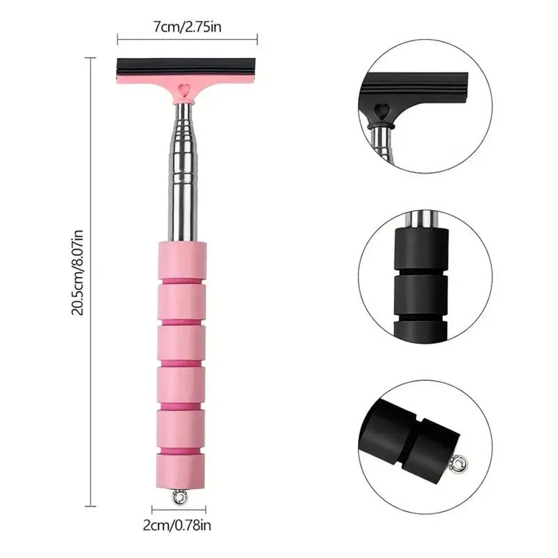 قابلة للتمديد سيارة مرآة الرؤية الخلفية مرآة الرؤية الخلفية ممسحة الفولاذ المقاوم للصدأ سيارة ممسحة السيارات أدوات تنظيف الزجاج نافذة تنظيف فرشاة