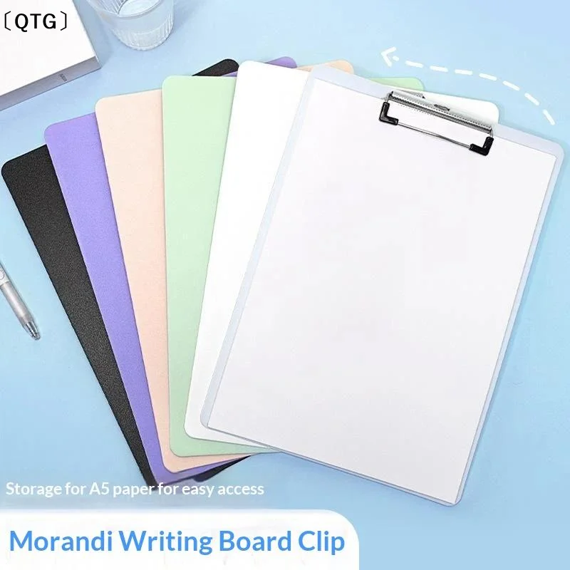 〔QTG〕A5 Bill Clipboard Memo Pad Clip Board Loose Leaf Notebook File Writing Pad Paper Holder Office School Supply