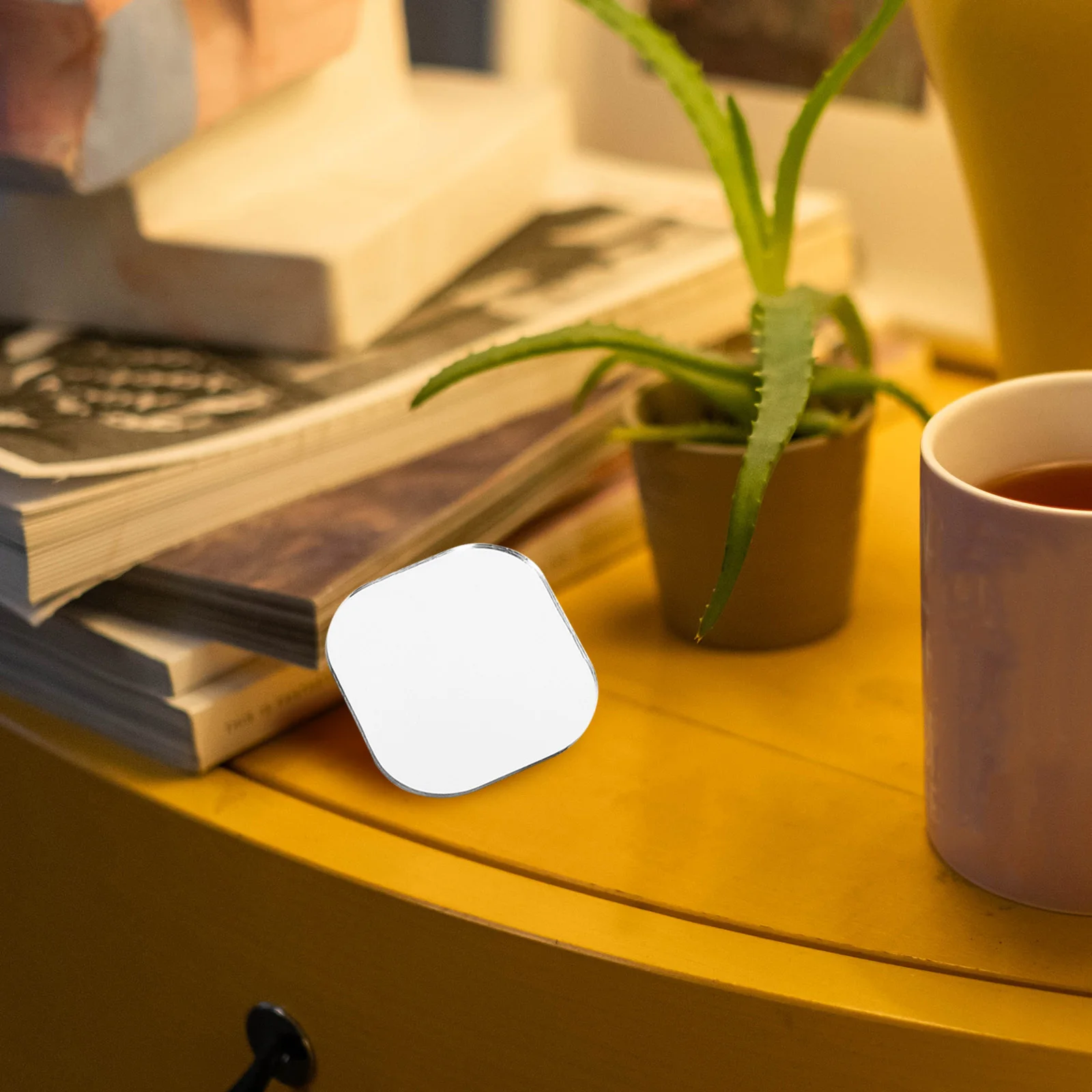 10 pçs pequenas folhas de espelho de vidro diy espelhos de maquiagem artesanato suprimentos portátil leve espelho de maquiagem alta