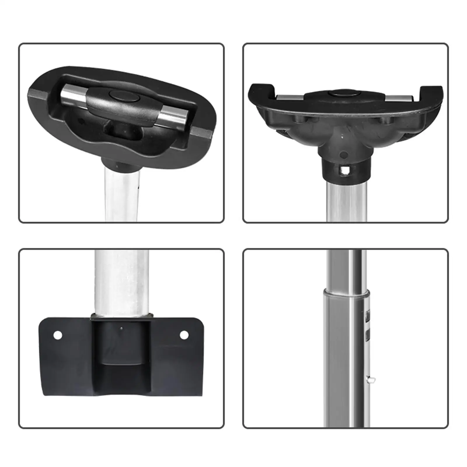 قطع غيار مقبض تلسكوبي لحقيبة السفر، قضيب واحد، سهل التركيب، قضيب سحب مقبض بديل للأمتعة من الألومنيوم