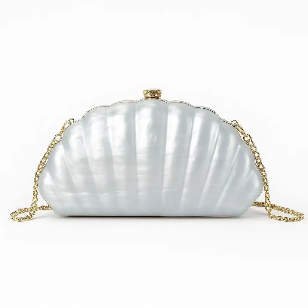 

Luxury Brand Shaped Shell Acrylic Women's Bag Dinner Bag New Single Shoulder Diagonal Crossbody Bag Fashion Wedding Clutch Bag