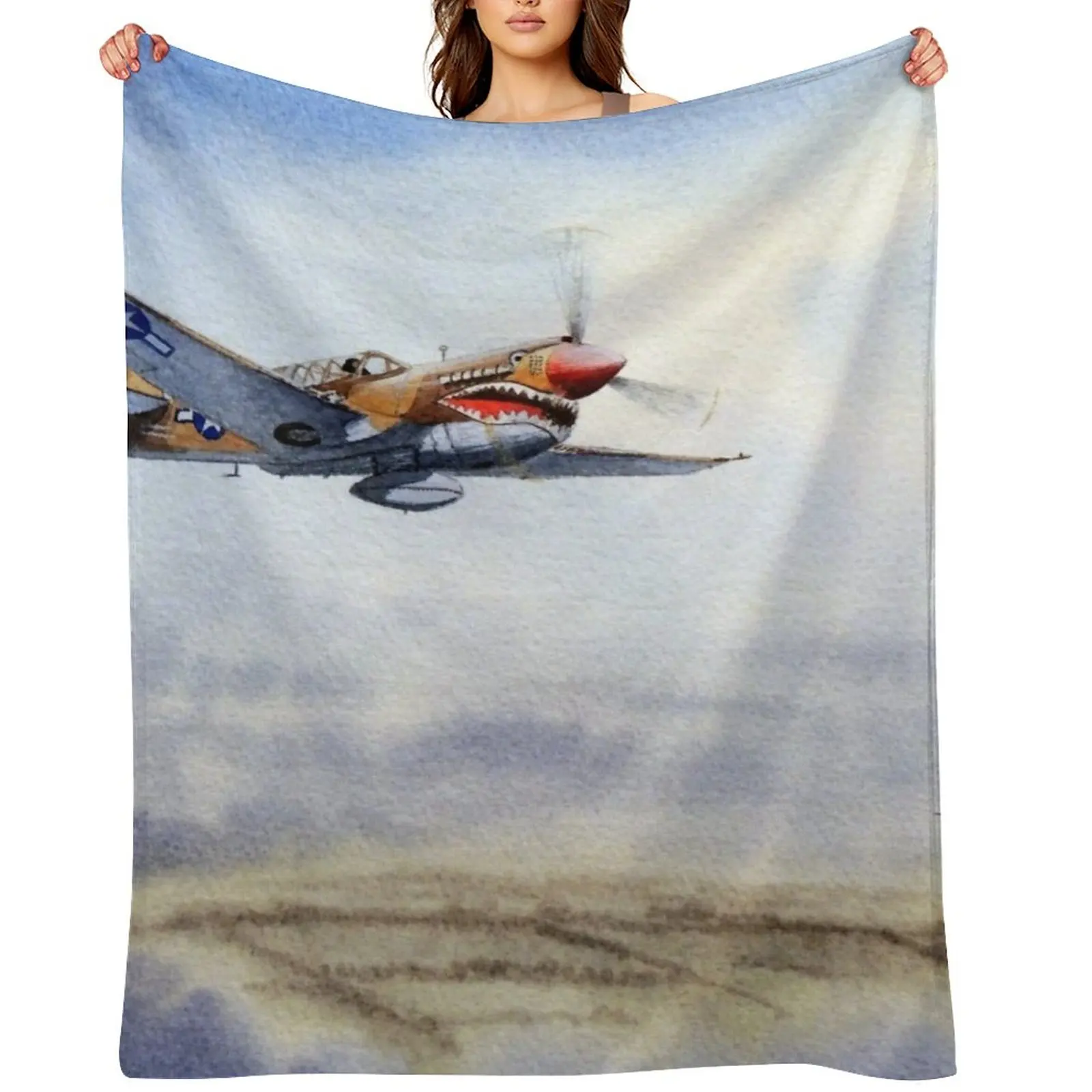 

P-40 Warhawk Aircraft Throw Blanket Decoratives anime Heavy for sofa Blankets