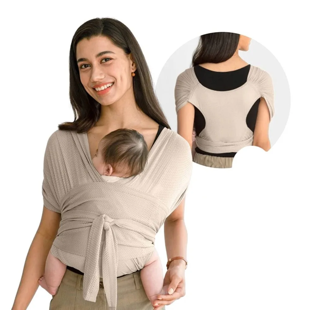 

Newborn Front Holding Baby Wrap Carrier Infant Kangaroo Bag Mesh Infant Backpacks Horizontal Holding Type Cotton