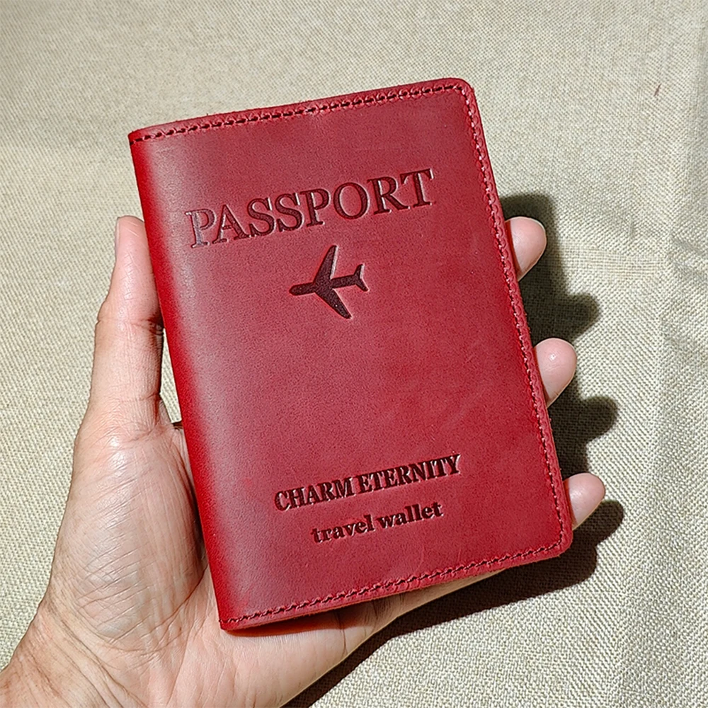 Custodia per passaporto in vera pelle donna uomo Porta passaporto universale custodia per passaporto da viaggio di design Porta Pasaporte