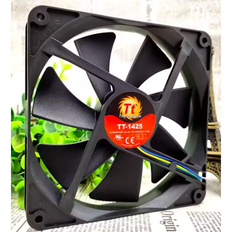 New Cooler Fan for TT-1425 14025 DC12V 0.34A 14CM Power Cooling Fan 14025 140x140x25mm