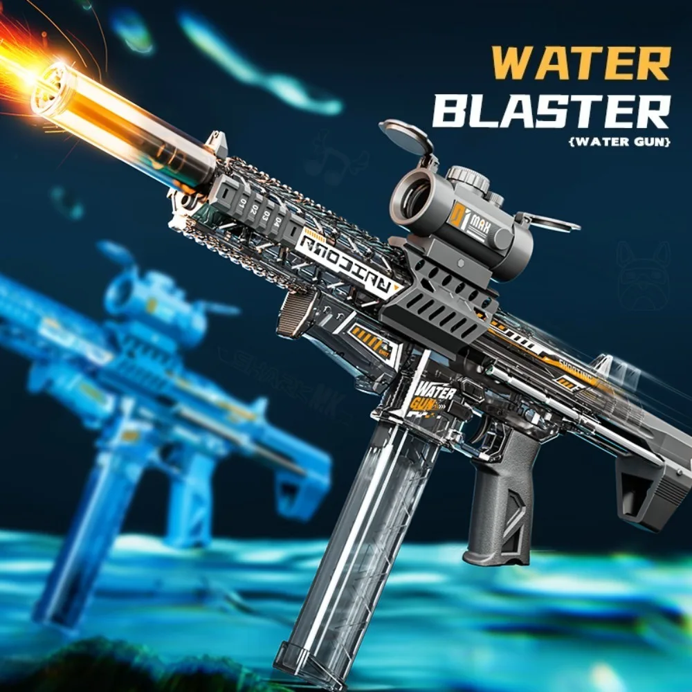 

Автоматический водяной пистолет MK9 для детей с выдвижной рукояткой и механизмом отдачи, электрические водяные пистолеты, летние уличные игрушки для детей