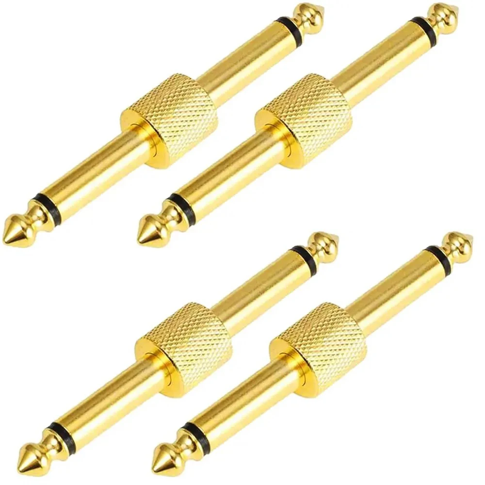 

Guitar Pedal Coupler 6.35mm 1/4 Effect Pedal Connectors Male to Male Straight Type Plug Adaptor for Guitar Pedal-Board