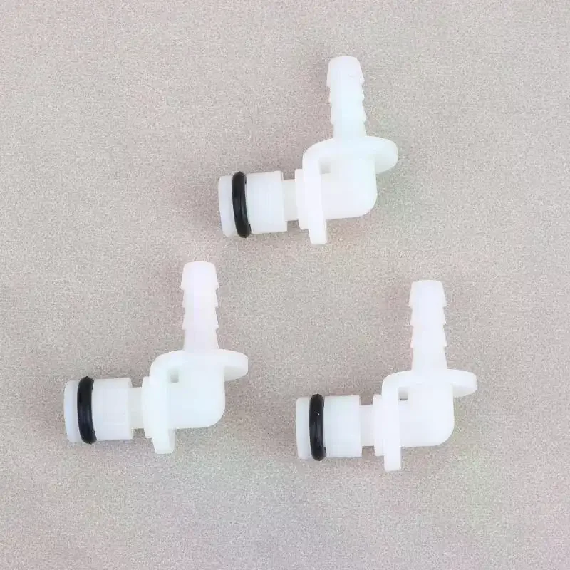 1/3PCS Bend Adapter Valve Durable Wear‑resistant Sealing Conductive Male Female Connector Plastic Quick Plug Hose Connection