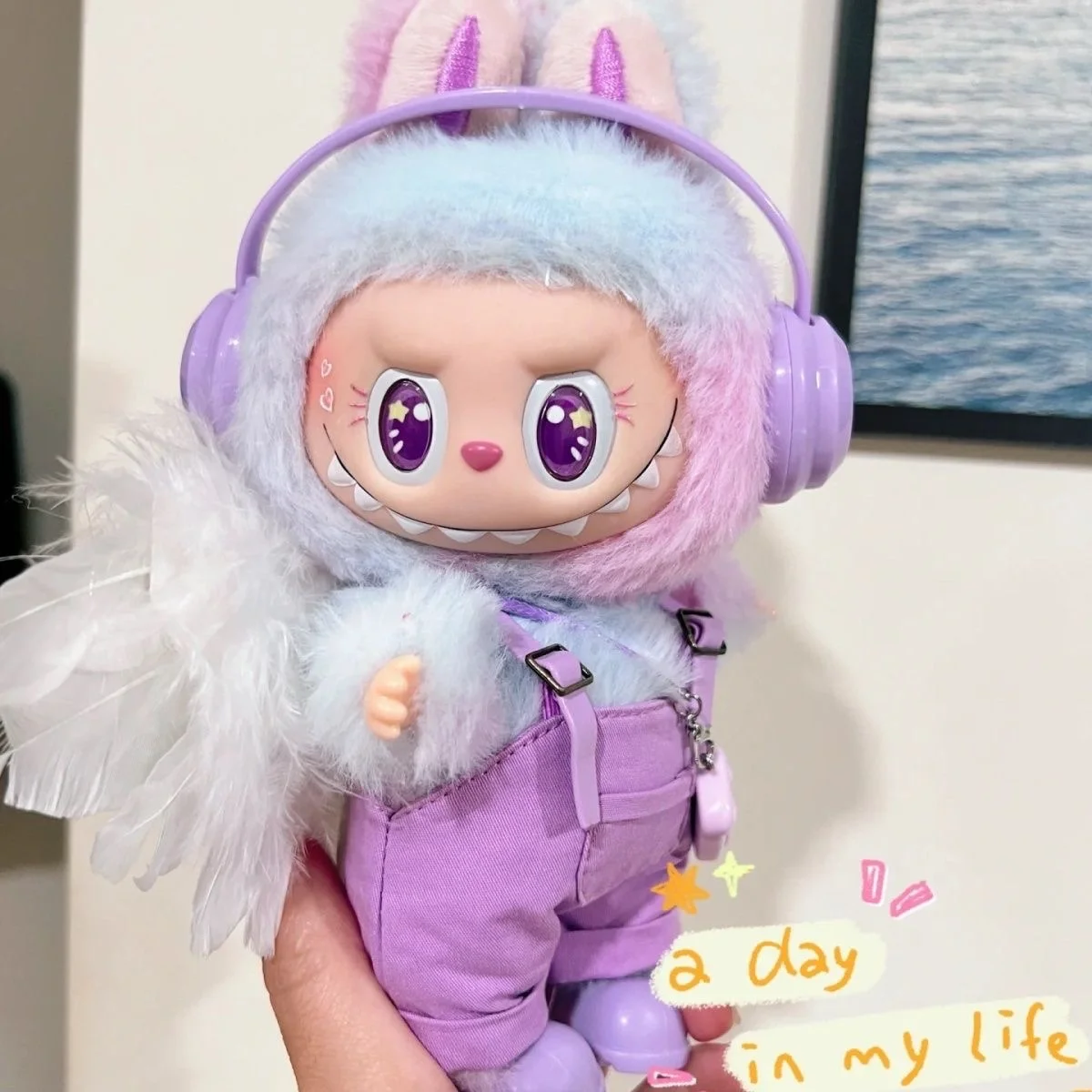 

For 15/17cm Labubu Clothes Macaron Outfit Shoulder Straps Pants Headphones Cameras Shoes Labubu 3.0 DIY Gift Accessories Ropa