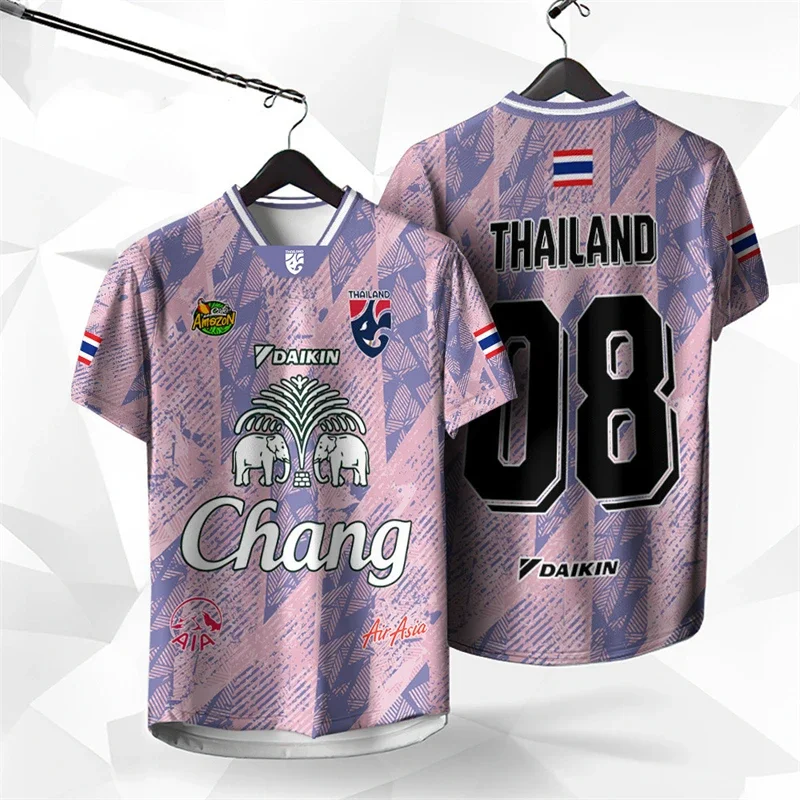 Herren Damen 2026 AI Thailand Chang Elefant 3D-Druck T-Shirt Hochwertiges Street Sports Freizeit Sommer-Tee – Detail 6