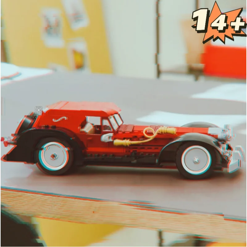 Classic 101 Dalmatians Cruella De Vil Vehicle Building Blocks New Diy Buildable Assembly Car Model Stylish Desktop Decor Unique