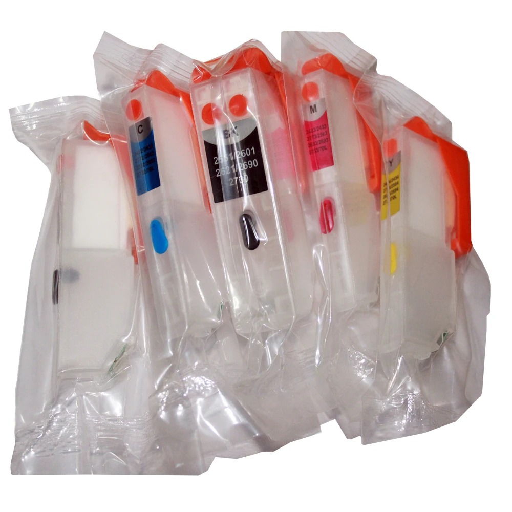 COAAP Refillable Empty Ink Cartridge 5PCS T2621 26/26XL for epson XP710 XP600 XP625 XP700 XP800 XP510 Printer