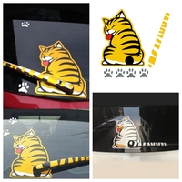 Creative Cat Moving Tail Paws Car Stickers Windshield Rear Wiper 3D Funny Cartoon Stickers PVC Exterior Parts Accessories