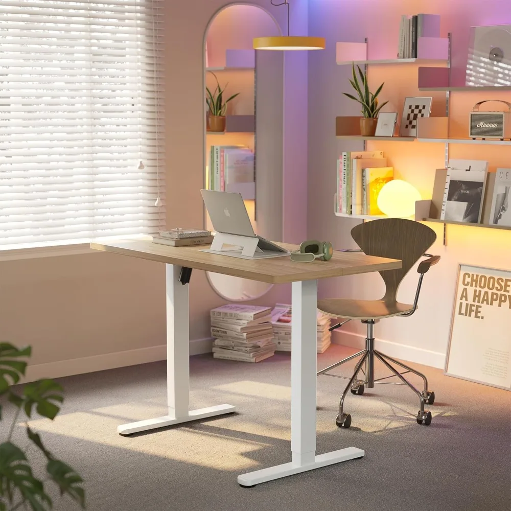 

43 x 24 inch Electric Standing Desk Adjustable Height, 4 Memory Height Settings, Sit Stand Up Desk for Home Office