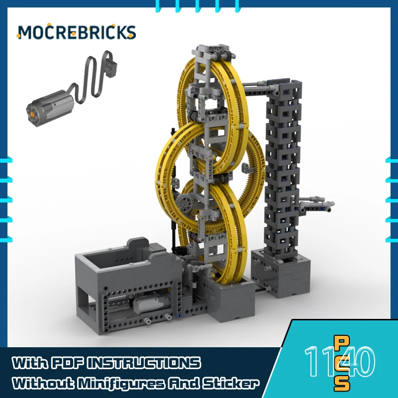

Внутренняя цепь шестерни, модульный двигатель, модель GBC, сборка MOC, строительные блоки, технология, кирпичи, игрушки, рождественские подарки