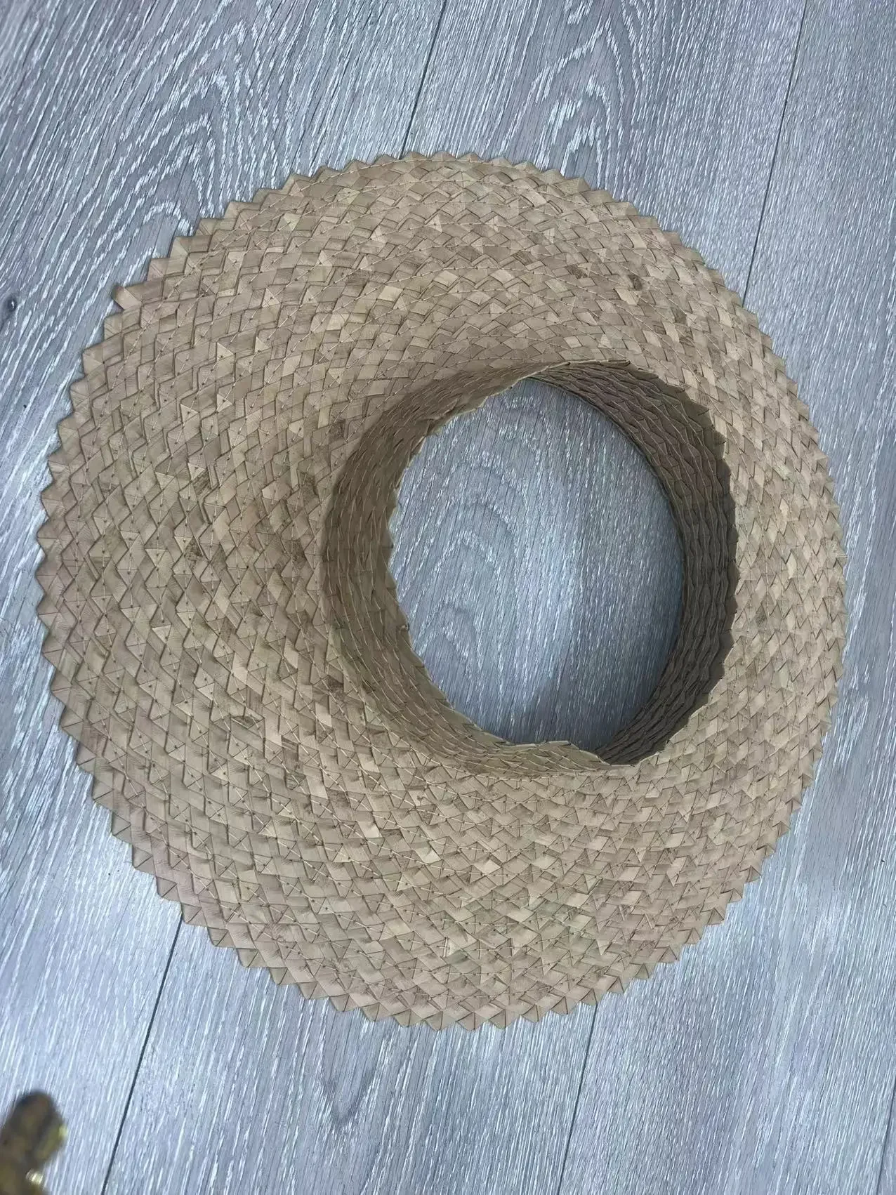 Fashion Summer UV Protection Sunscreen Large Empty Top Straw Hat Wide Brim Beach Hat Floppy Breathable Photography Sun Hat