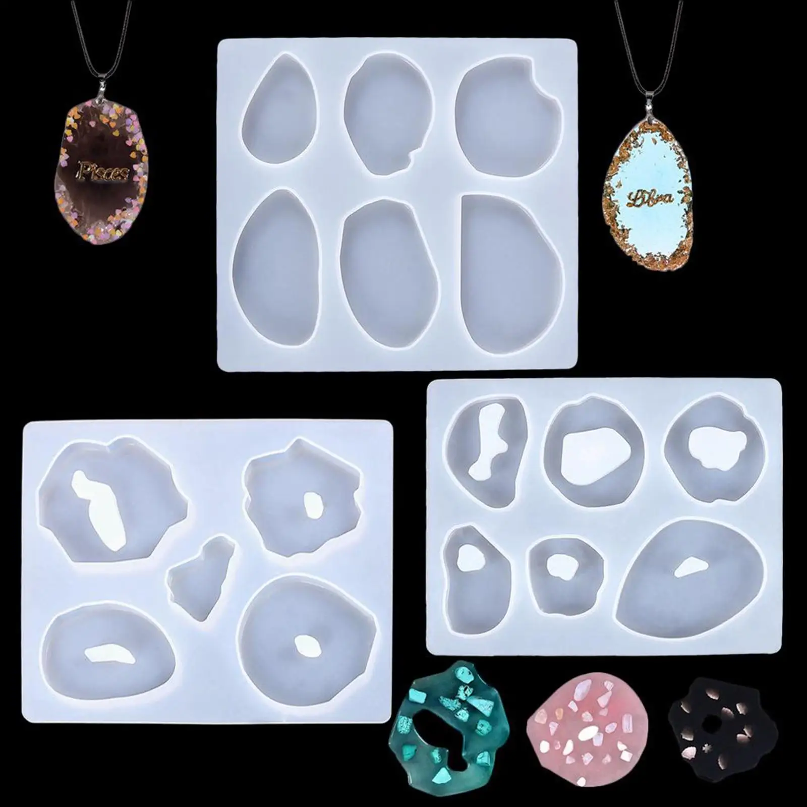 Earring Pendant Resin , Jewelry Epoxy Resin Casting Silicone Diamond