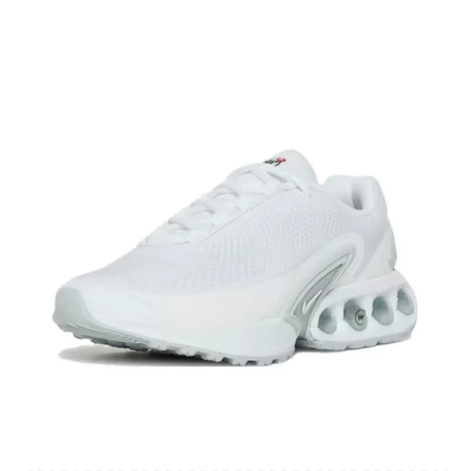 Nike Air Max Dn White Metallic Silver FJ3145-102 Non-slip Wear-resistant Low-top Casual Shoes for Women