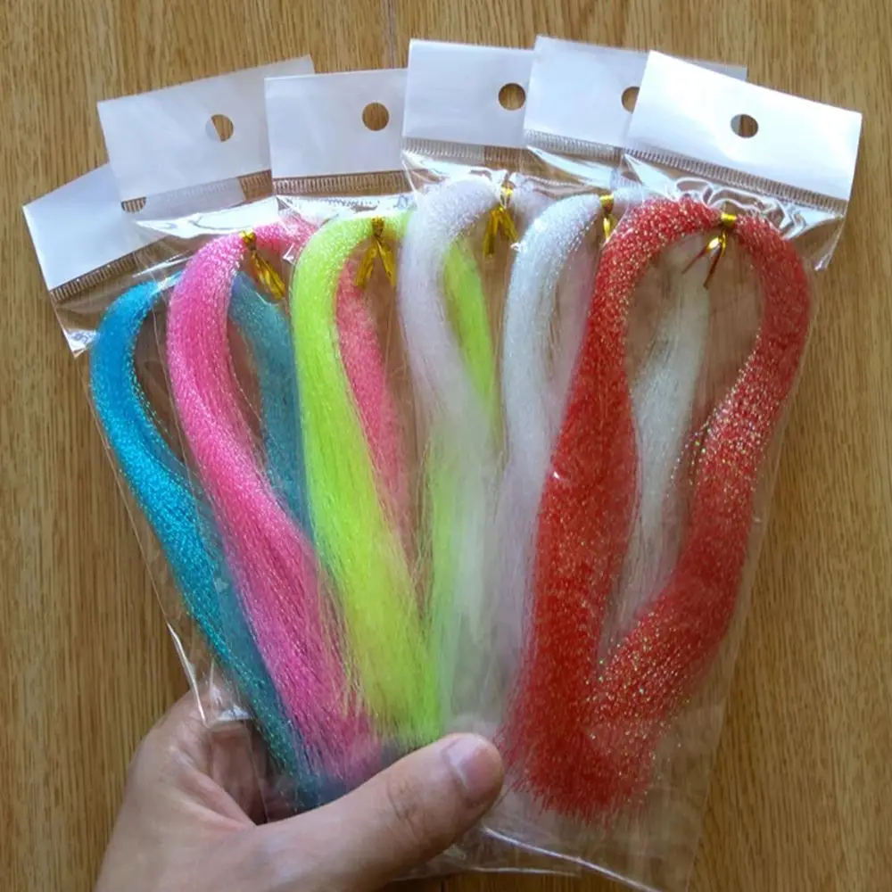 Silk Hook Decorating Fly Fishing Silk Silk Twisted Strand Assist Hook Tying Lure Decoration Line Crystal Shining String