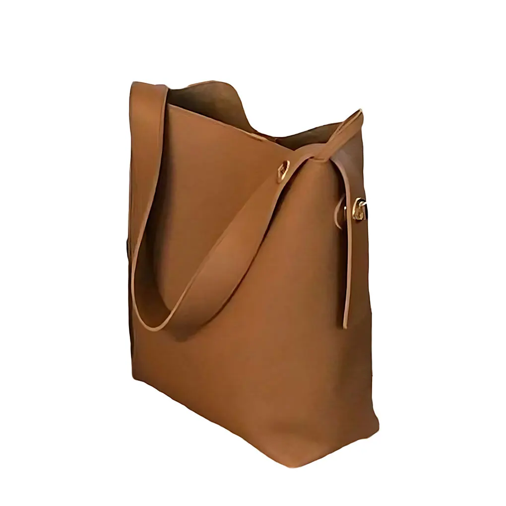 

Versatile Bucket Bag With Large Capacity For Women Fashion Bucket Bag Female Handbag Shoulder Bags brown