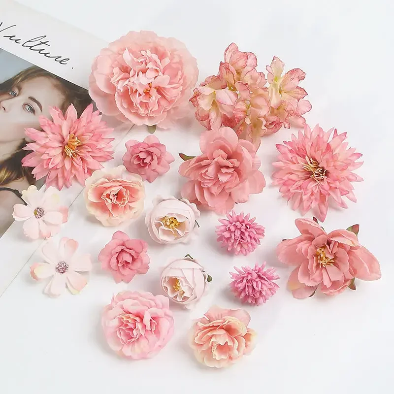 

Rose Artificial Flowers Set Peony Fake Flowers For Home Decor Wedding Marriage Decorations Ornaments Bouquet Garland Accessories
