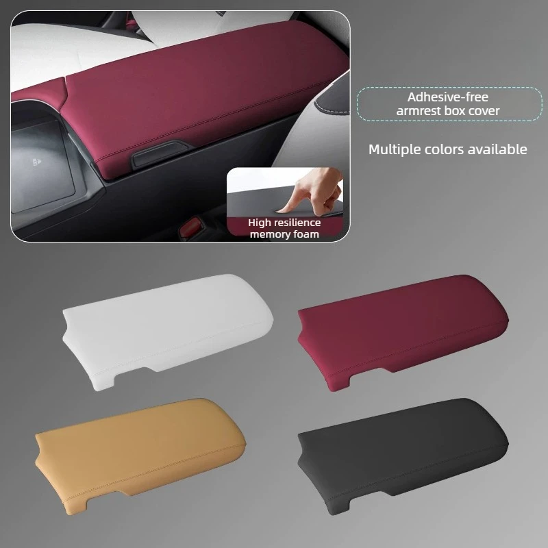 Original Car Leather Armrest Cover For Lexus ES 200/260/300h 2018-2025 Protective Cover Pad Free Sticker Chestnut Interior Tools
