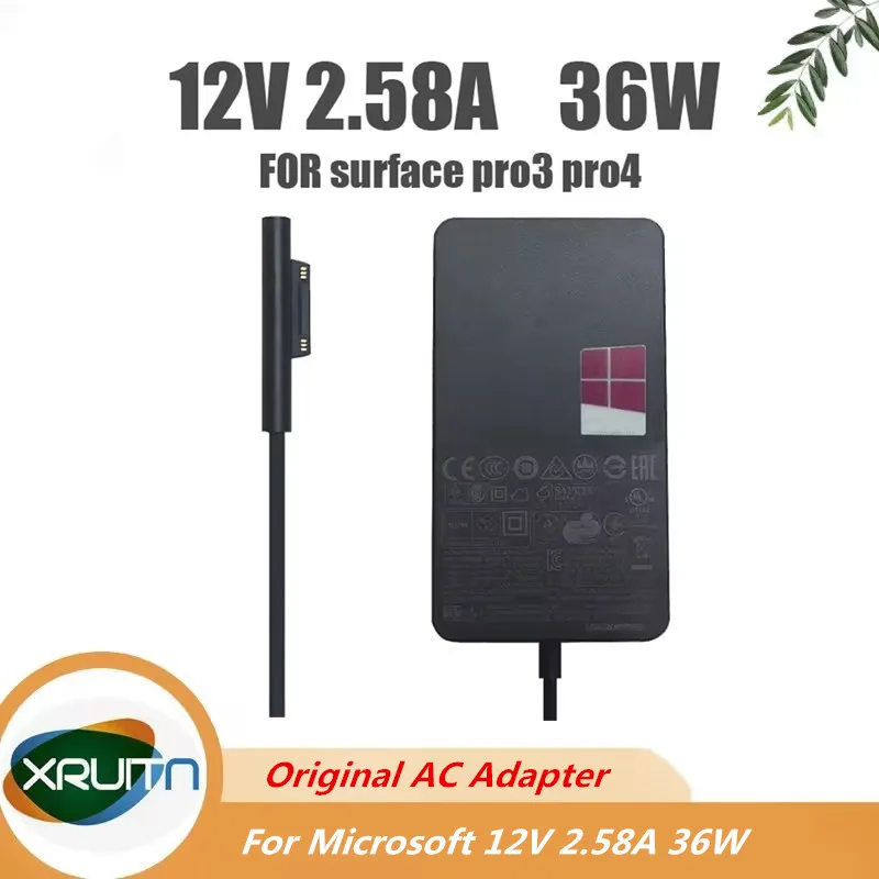 

12V 2.58A 36W battery charger for Microsoft Surface Pro 3 Pro 4 core i5 i7 1631 1724 1625
