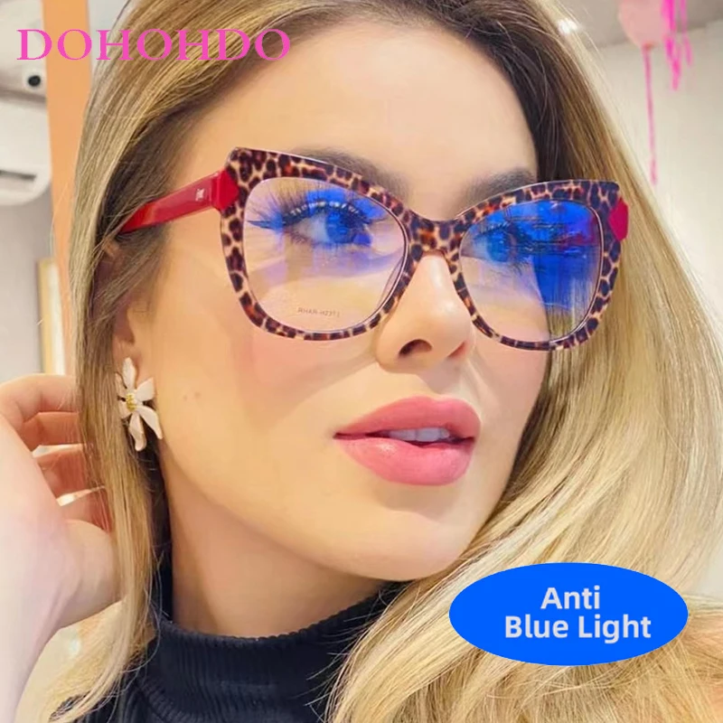 

Vintage Luxury Brand Designer TR90 Cat Eye Anti Blue Light Glasses Women Men Computer Reading Eye Protection Optical Eyeglasses