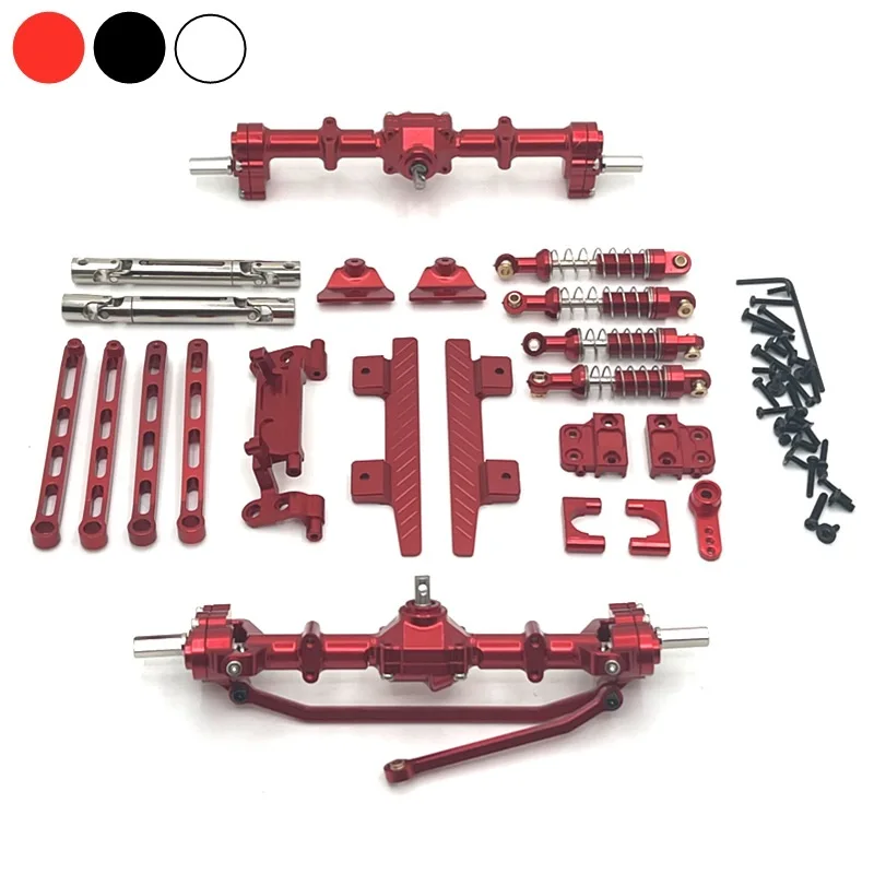 MN82 Metal Front and Rear Portal Axle Chassis Link Rod Pull Rod Mount Shock Absorber Side Pedal 1/12 RC Car Upgrade Parts