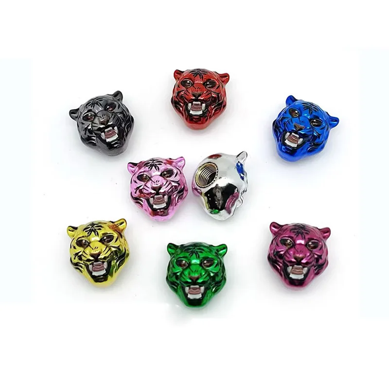 AliExpress NONE 4Pcs Tiger Style Tire Valve Stem Caps 3D Animal Car Accessories Decor  Tire Air Caps for Car,SUV,Bike,Motorcycle,Bicycle