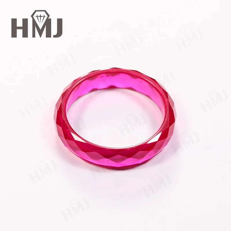 Gemstones Ring Lab Grown Ruby Yellow Garnet Optional AGL Certificate Plain Finger Band Anniversary Gift Wholesale Charms Vintage