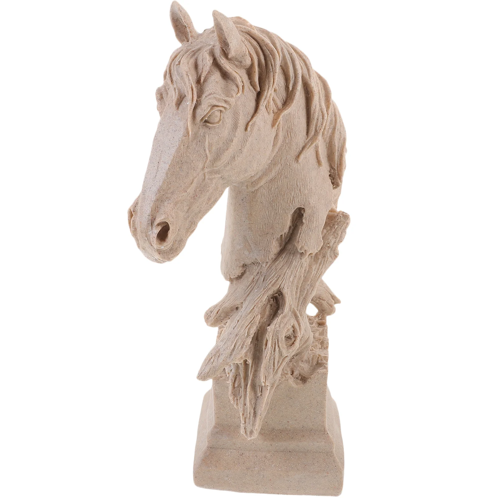 Retro Horse Head Ornament Lifelike Resin Sculpture Home Decor Exquisite Craftsmanship Vintage Design Retro Horse Head Ornament