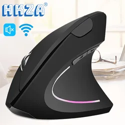 HKZA Ergonomic Vertical Mouse 2.4G Wireless Silent Mouse Computer Gaming Mice 6D USB Optical Mouse Gaming Mause for Laptop PC