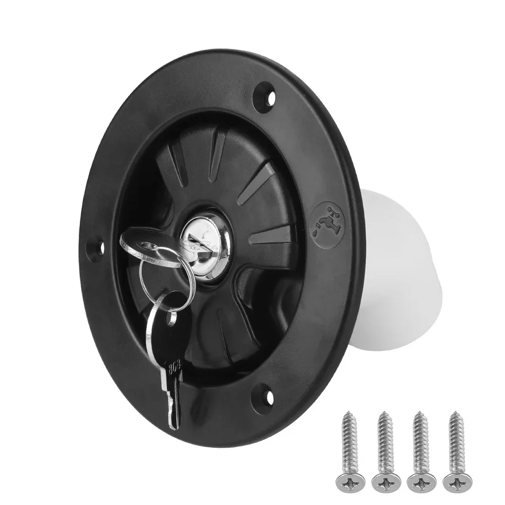 1PC 80mm Gravity-Fed Fresh Water Filling Hatch, Lockable with Inlet Filter, Suitable for Motorhomes, Boats, Campers and Caravans
